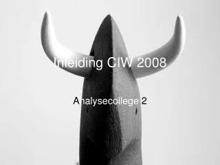 inleiding ciw 2008