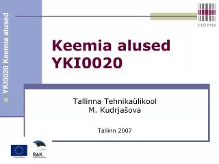 keemia alused yki0020