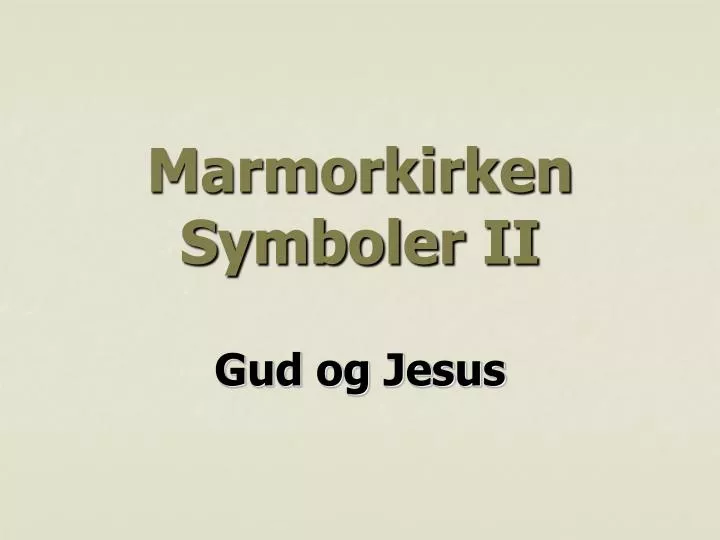 marmorkirken symboler ii