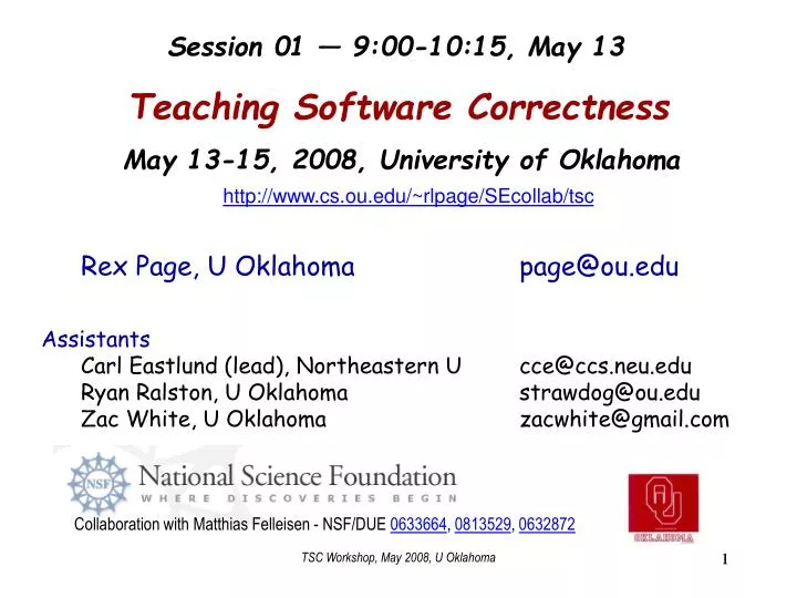 teaching software correctness