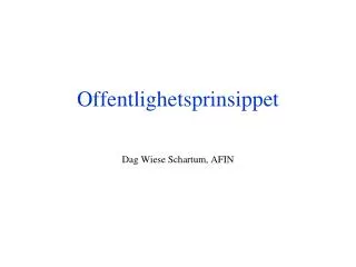 offentlighetsprinsippet