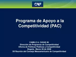 programa de apoyo a la competitividad pac