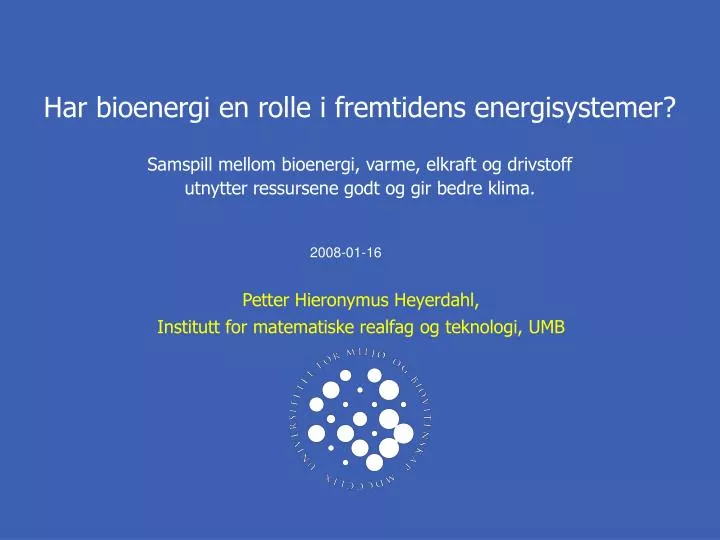 petter hieronymus heyerdahl institutt for matematiske realfag og teknologi umb
