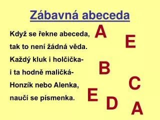 z bavn abeceda