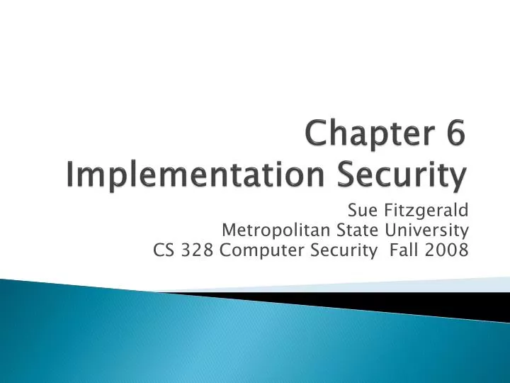 chapter 6 implementation security