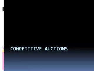 Competitive auctions