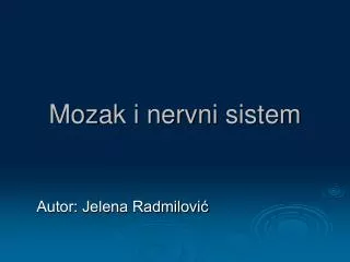 mo z a k i nervn i sistem