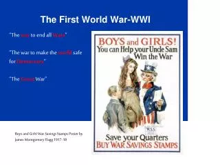 The First World War-WWI