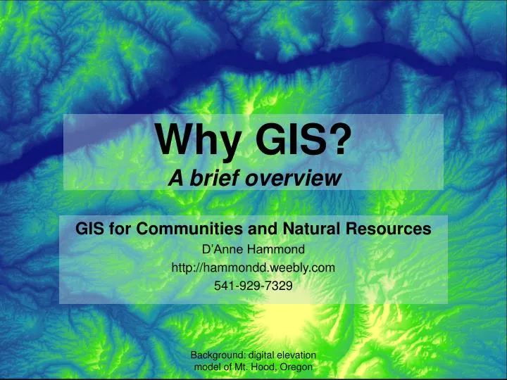 why gis a brief overview