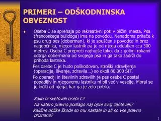 primeri od kodninska obveznost