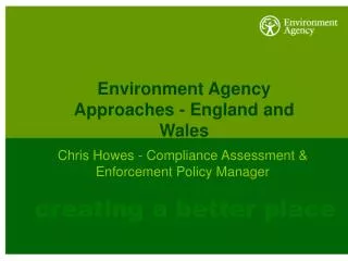 Environment Agency Approaches - England and Wales