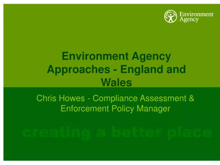environment agency approaches england and wales