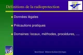 d finitions de la radioprotection