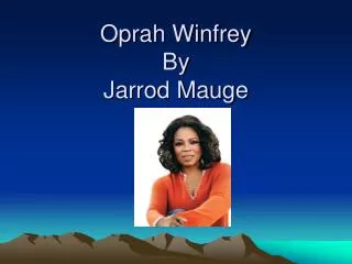 Oprah Winfrey By Jarrod Mauge