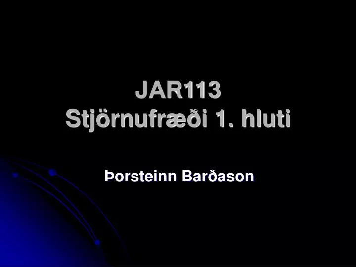 jar113 stj rnufr i 1 hluti