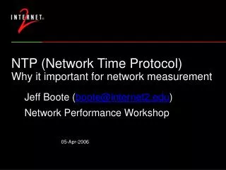 NTP (Network Time Protocol) Why it important for network measurement