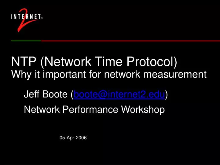 ntp network time protocol why it important for network measurement