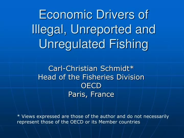 economic drivers of illegal unreported and unregulated fishing