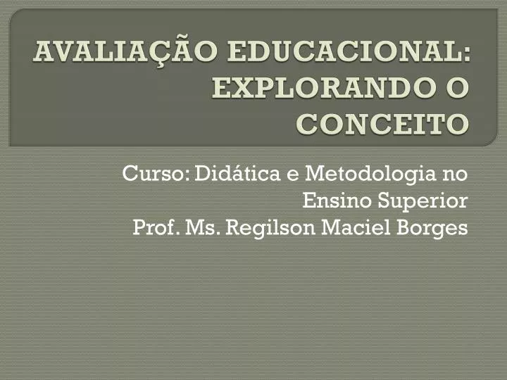 avalia o educacional explorando o conceito