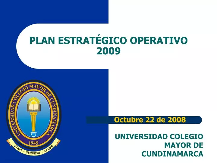plan estrat gico operativo 2009