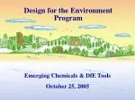Design for the Environment Program