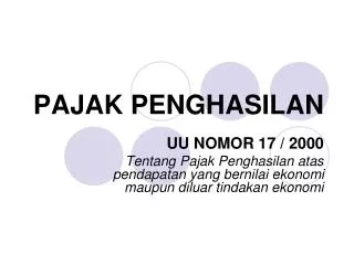 pajak penghasilan