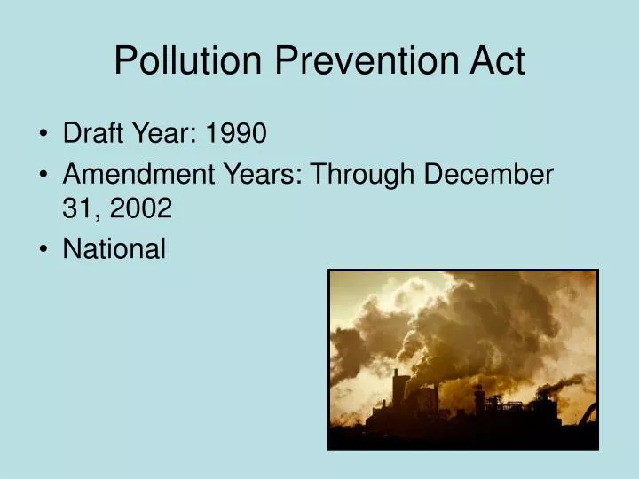 pollution prevention act