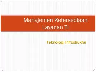 manajemen ketersediaan layanan ti