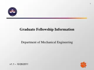 Graduate Fellowship Information
