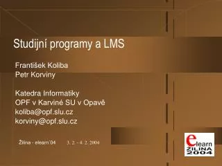 studijn programy a lms