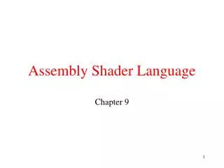 Assembly Shader Language