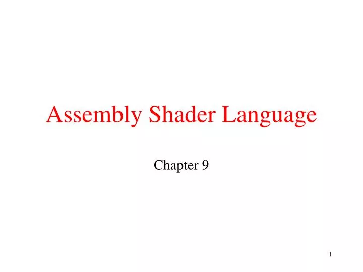 assembly shader language
