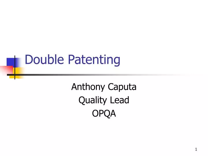 double patenting