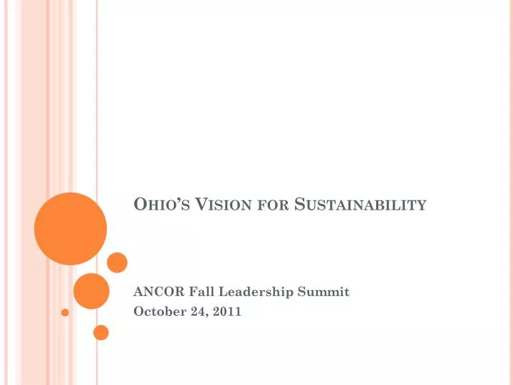 ohio s vision for sustainability