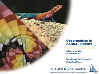 Opportunities in GLOBAL CREDIT