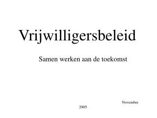 vrijwilligersbeleid