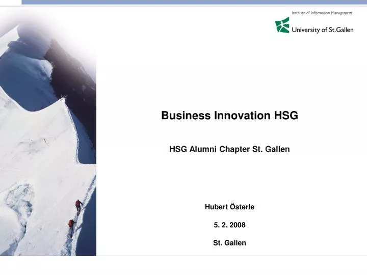 business innovation hsg hsg alumni chapter st gallen