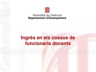 ingr s en els cossos de funcionaris docents