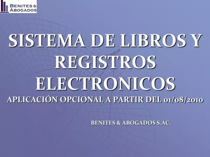 sistema de libros y registros electronicos aplicaci n opcional a partir del 01 08 2010