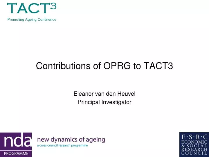 contributions of oprg to tact3