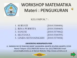 workshop matematika materi pengukuran