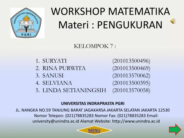 workshop matematika materi pengukuran