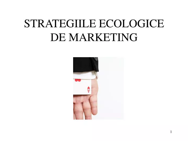 strategiile ecologice de marketing