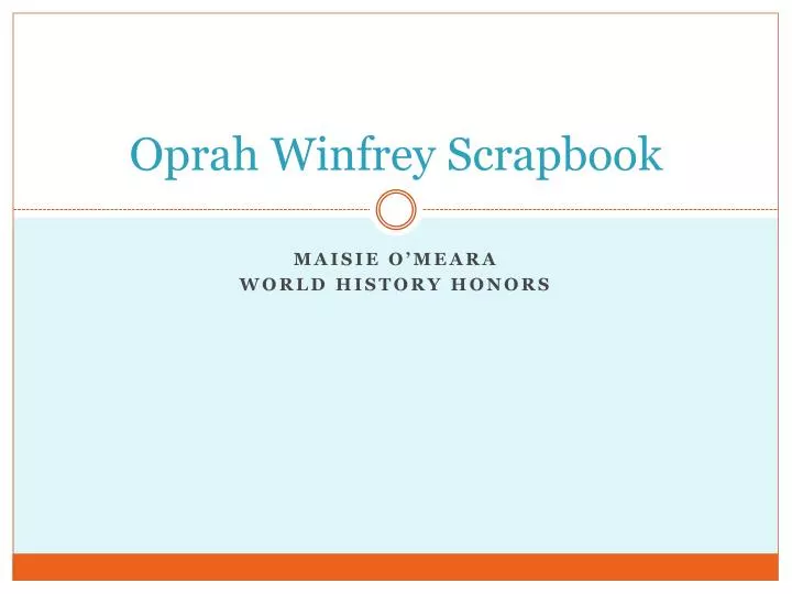 oprah winfrey scrapbook