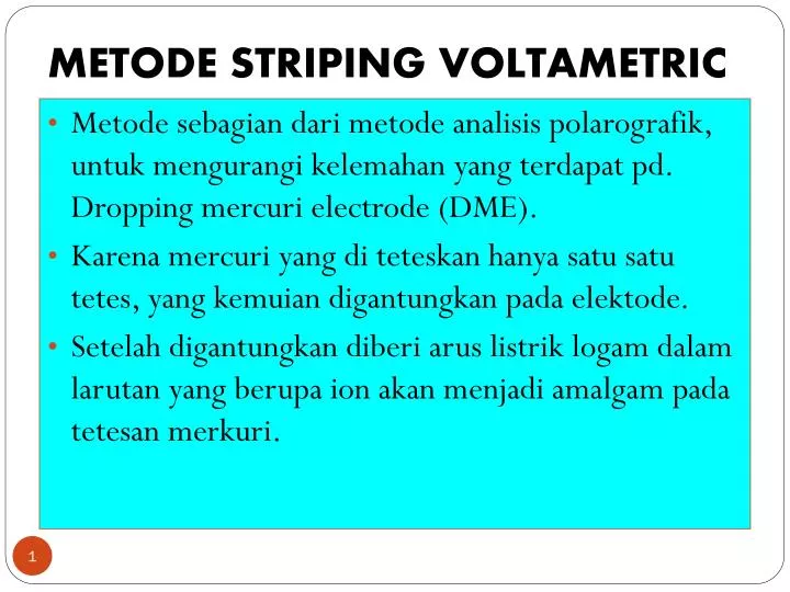 metode striping voltametric
