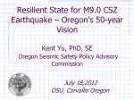 Cascadia Subduction Zone Earthquakes - slide 1