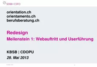 orientation.ch orientamento.ch berufsberatung.ch Redesign