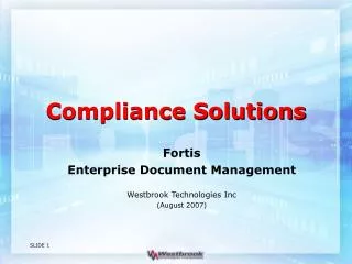 Compliance Solutions