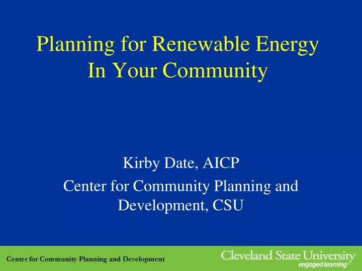 planning for renewable energy in your community