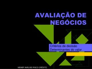 avalia o de neg cios